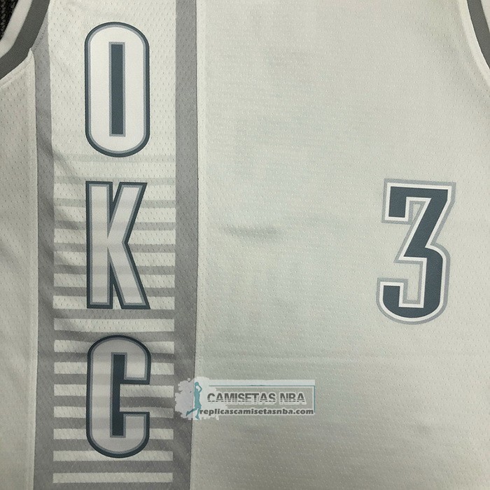 Camiseta Oklahoma City Thunder Chris Paul NO 3 Ciudad 2021-22 Blanco